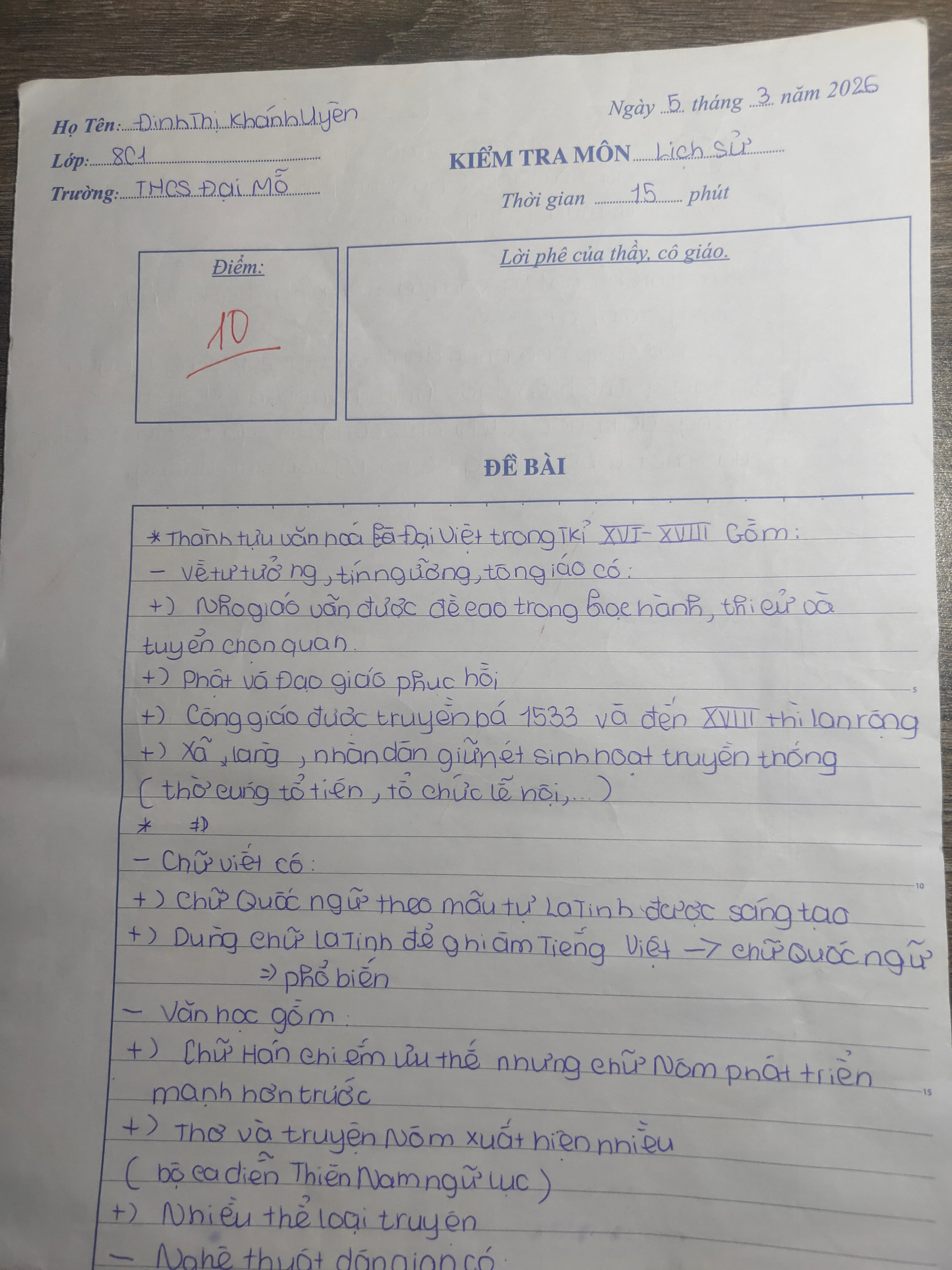10đ Lịch sử